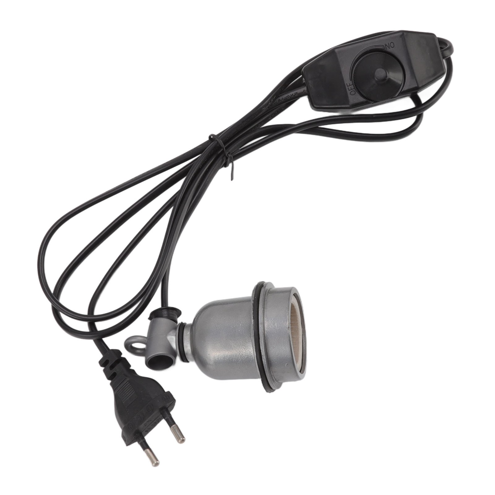 E27-fassung Für Wärmelampe, Gehäuse Aus Aluminiumlegierung, Standard-fassung Für Wärmelampen In Terrarien, Für Reptilien Und Schildkröten, 220-v-eu-stecker, Kleines Geschwindigkeitsregelkabel