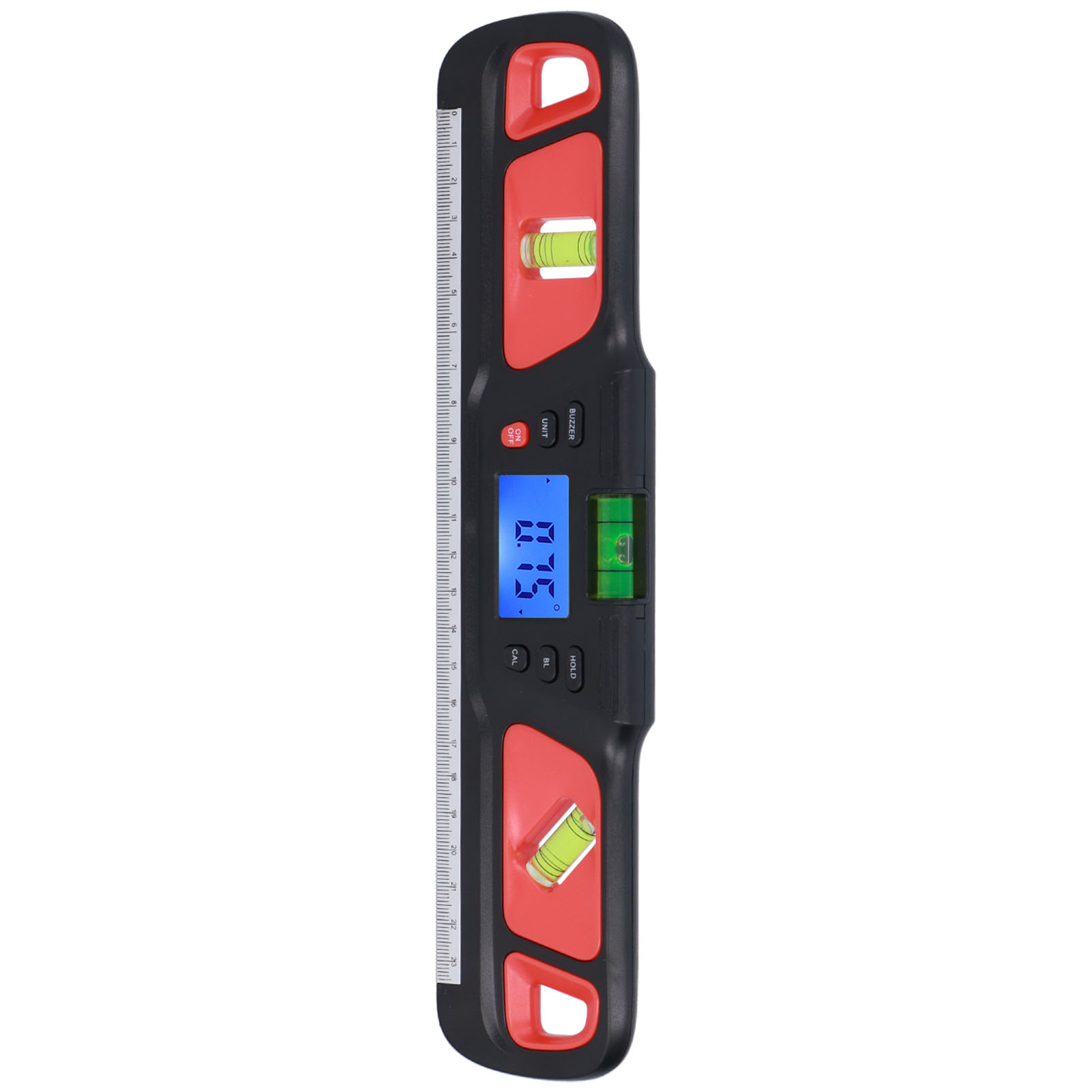 Hochpräzise Magnetische Wasserwaage, Digitaler Miniatur-winkelmesser Für Haus- Und Gartendekoration, Rot