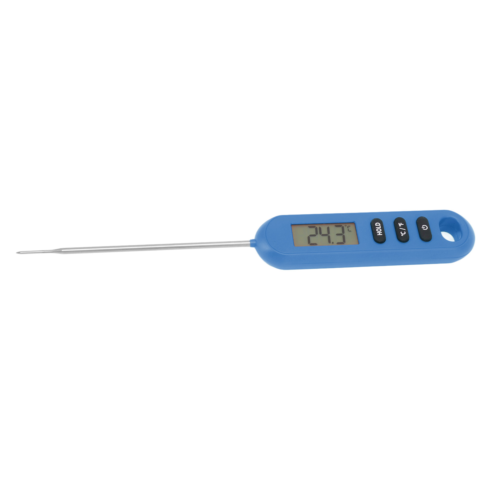 Fleisch- Und Lebensmittelthermometer, Sofortablesethermometer, Digitales Grill- Und Küchenthermometer Mit Langer Sonde, Blau