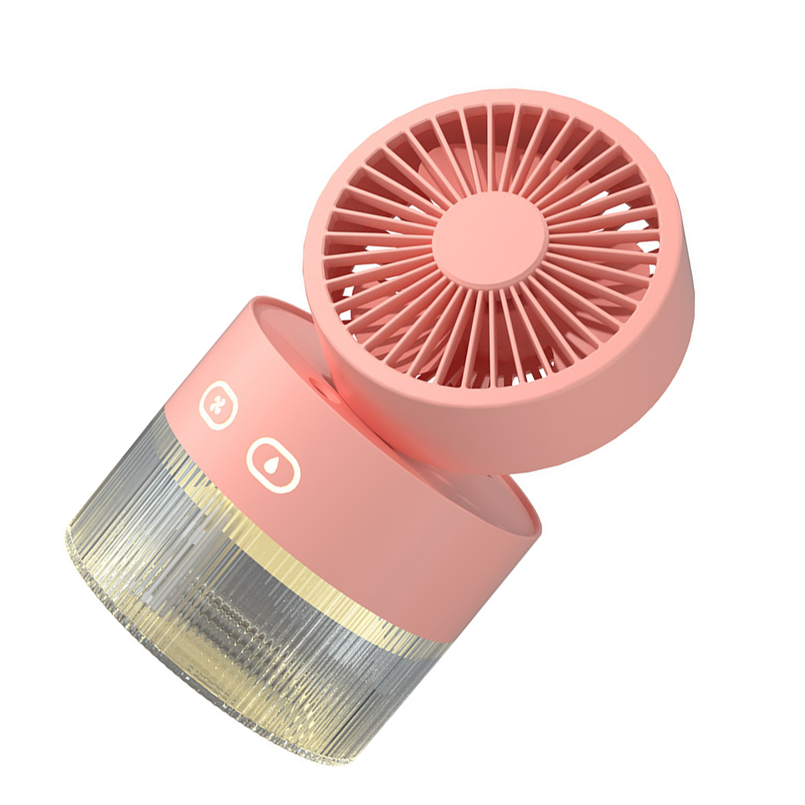 Miniatur-wasserventilator, Faltbar, Kleiner Tischventilator, Abs, Usb, Elektrischer Sprühventilator, Für Zuhause, Bibliothek, Büro, Rosa