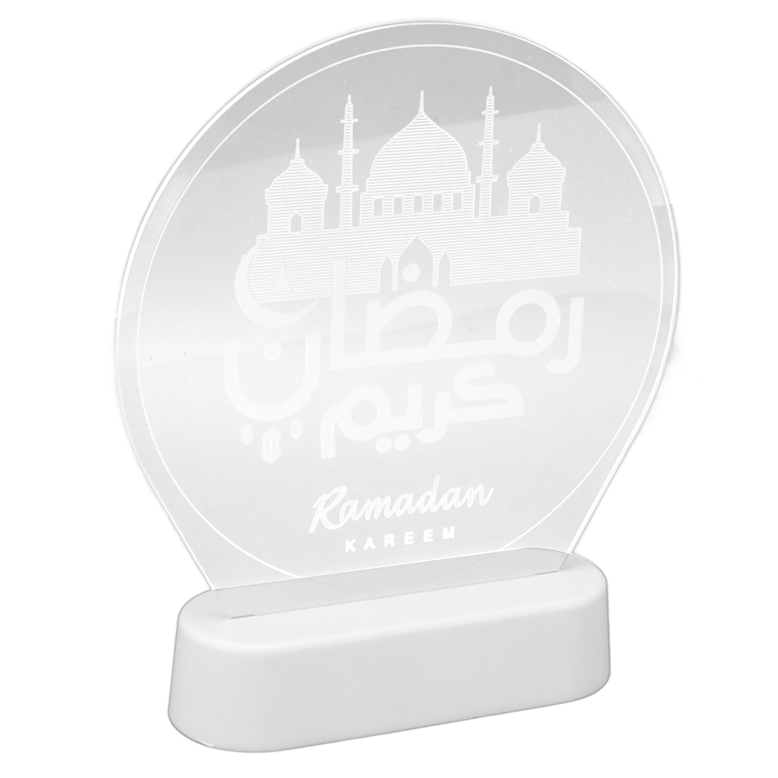 Eid Mubarak 3d Led-nachtlicht, Farbenfroh, Mit Fernbedienung, Dekorative Ramadan-tischlampe Für Muslimische Familien Und Islamische Feiertagsfeiern
