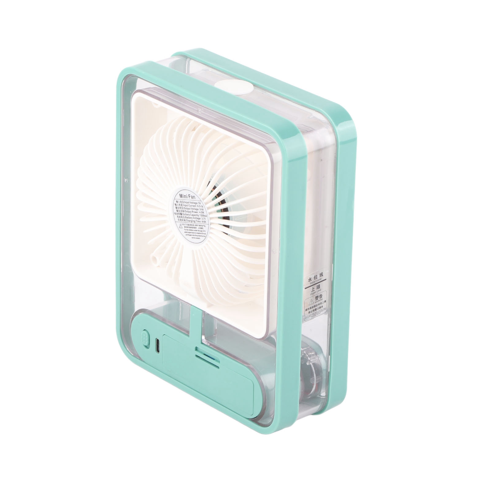 Tischventilator Mit Sprühfunktion, 3 Geschwindigkeitsstufen, Usb-ladeanschluss, Leise, Mit Wassersprühfunktion Und Nachtlicht Für Schlafzimmer, Büro Und Reisen, Umweltfreundlich