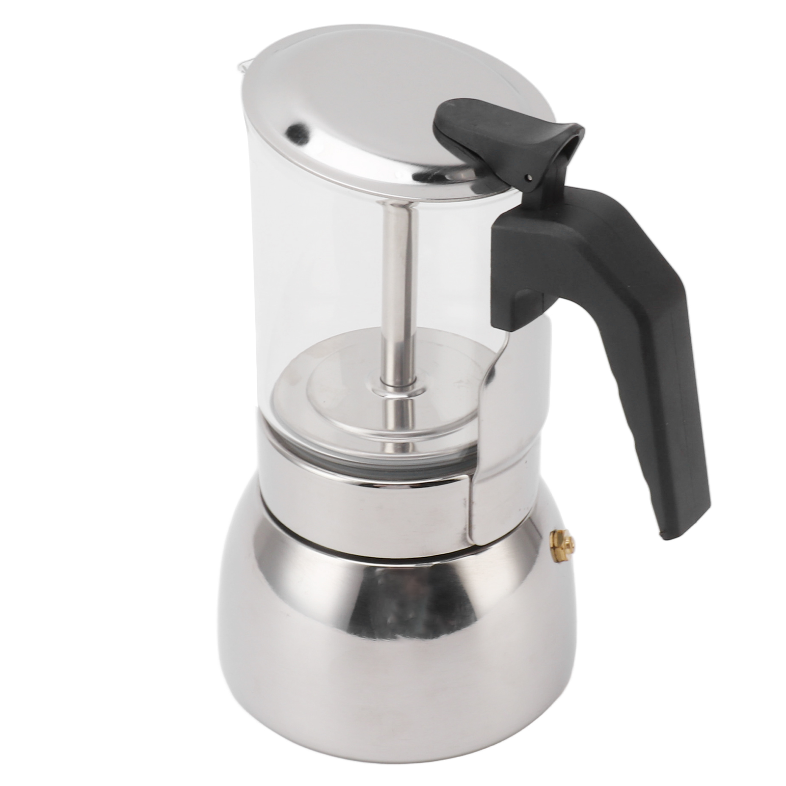 Kaffeemaschine Mit Doppelventil, Edelstahl, Hitzebeständig, Multifunktional, Tragbar, Für Heimcafés, 300 Ml