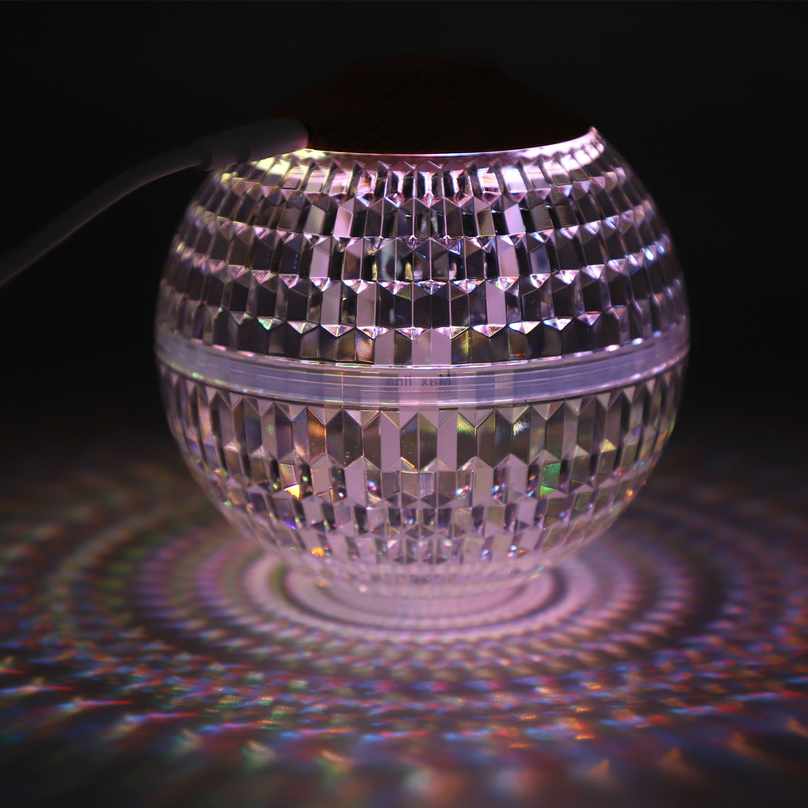 Mini-luftbefeuchter „kristallkugel“ Mit Nachtlicht, 2,2 W, 350 Ml, Rgb, Usb-anschluss, Leiser, Tragbarer Luftbefeuchter Für Den Heimgebrauch