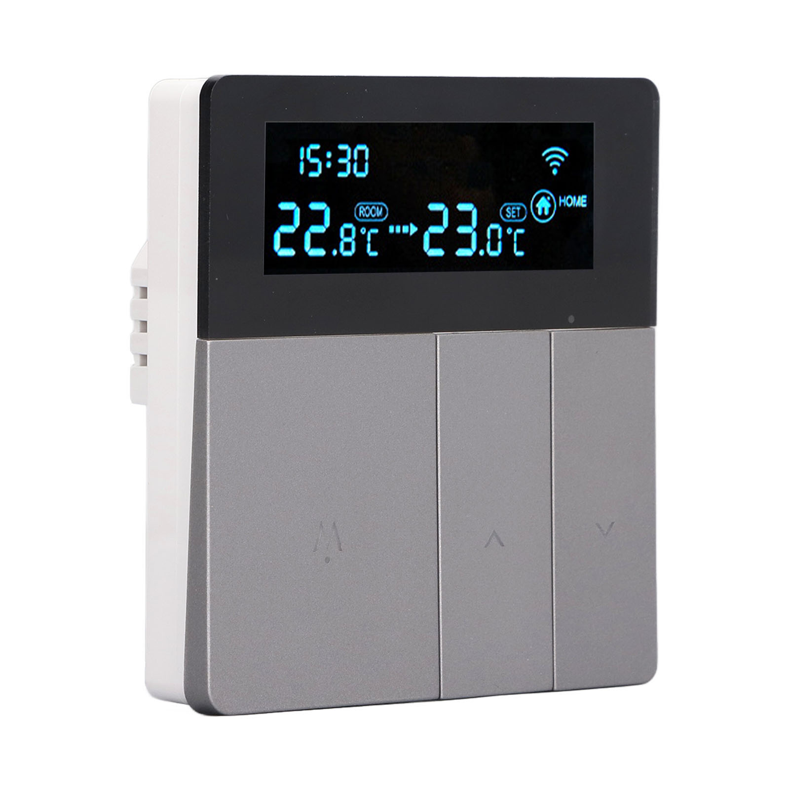 Intelligenter 3a-thermostat Mit Farb-lcd-bildschirm, Hochpräzise Programmierbar, Für Warmwasserboiler, Heizung In Haushalten Und Einkaufszentren, Ac 90–240 V, Grau, Ohne Wlan