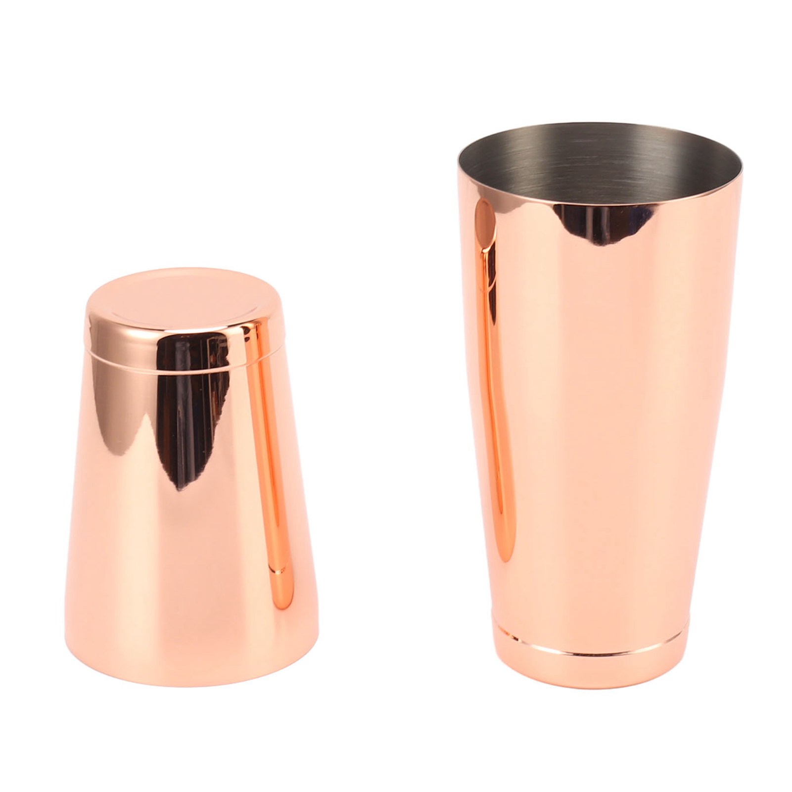Cocktailshaker Aus Edelstahl 304, 2-teilig, Barkeeper-mixer, Weinglas-shaker, Kupferbeschichtet, Mit Bodenbecher