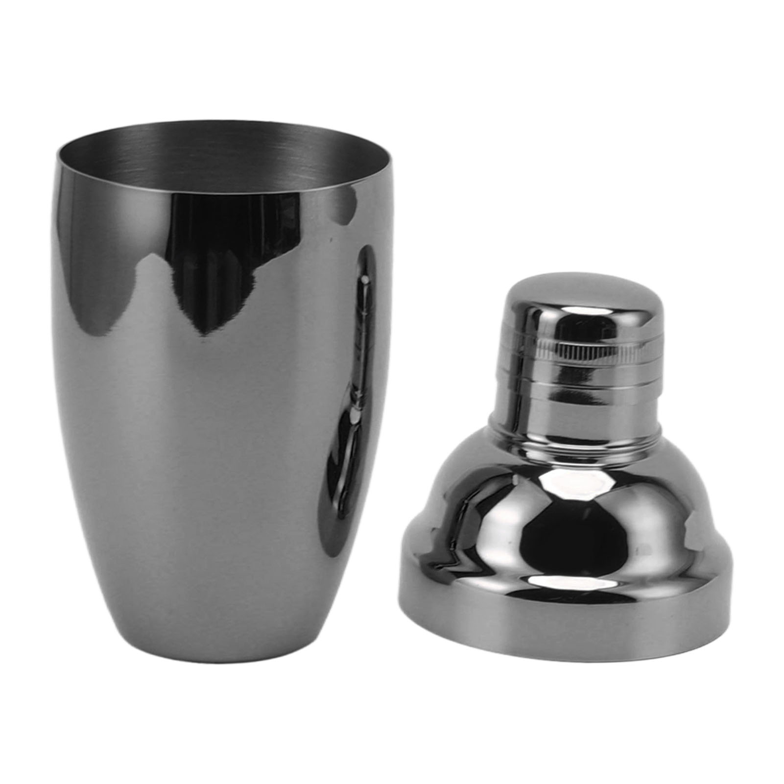 Cocktailshaker Aus Rostfreiem Edelstahl, Für Küche, Bar, Mixgetränke, Milch Und Tee, Schwarze Tasse