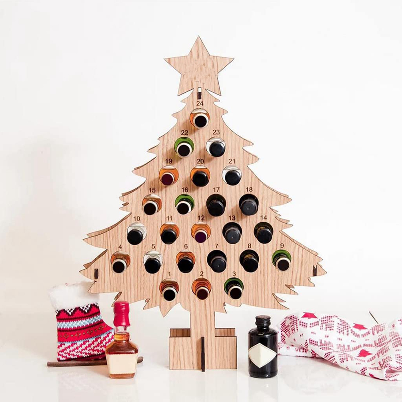 Countdown Für Den Weihnachtsbaum Für Erwachsene, Weinregal, Weindekoration