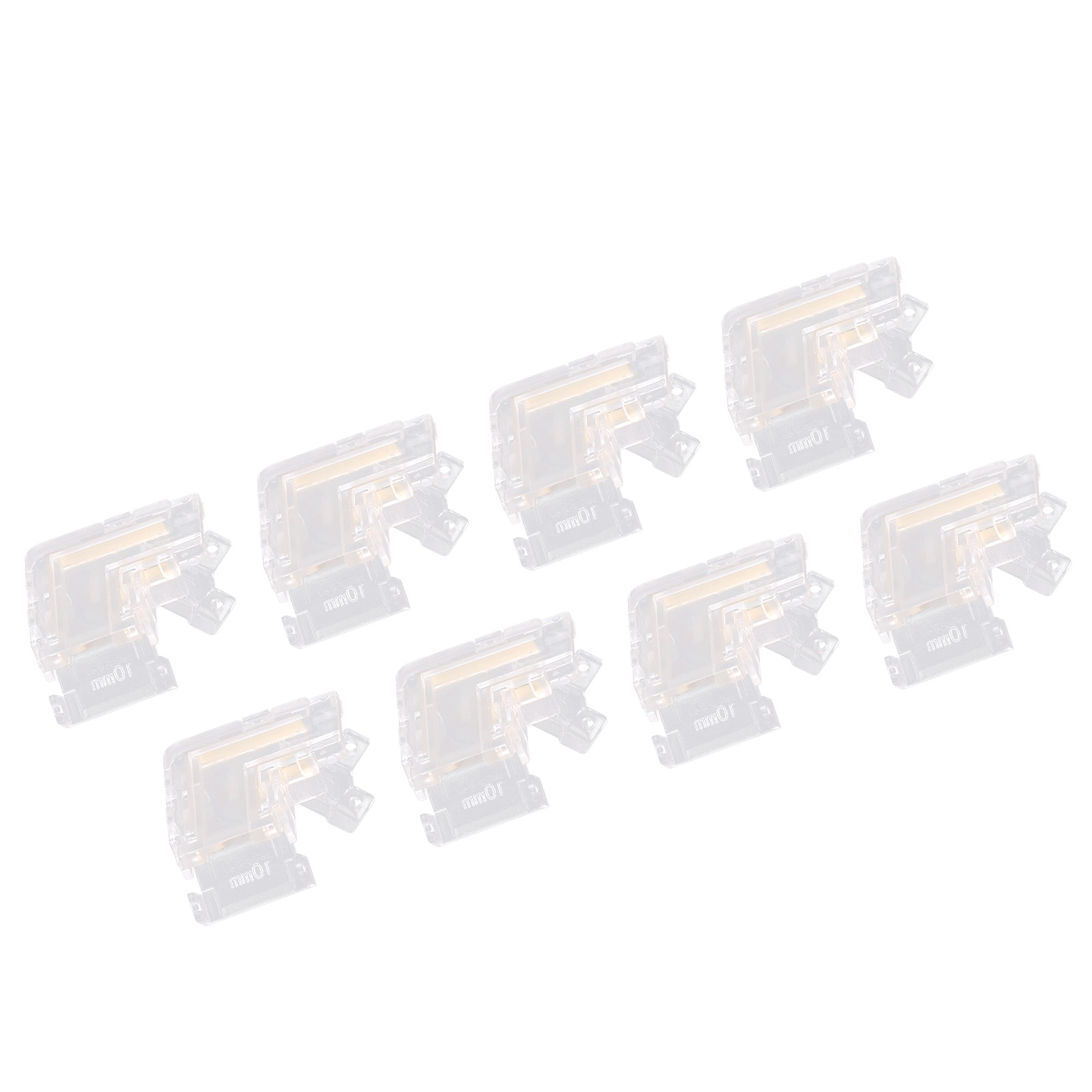 Lichtleistenverbinder 2-polig, Lötfrei, L-förmig, Nahtlos, Verlängerung, Ecke, Für 10mm Cob-led-beleuchtung, 8 Stück.