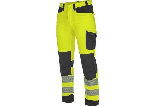 Würth MODYF Arbeitshose Fluo EN 20471 für Profis Warnschutzbundhose Strapazierfähige Hi-Vis Arbeitshose für Herren