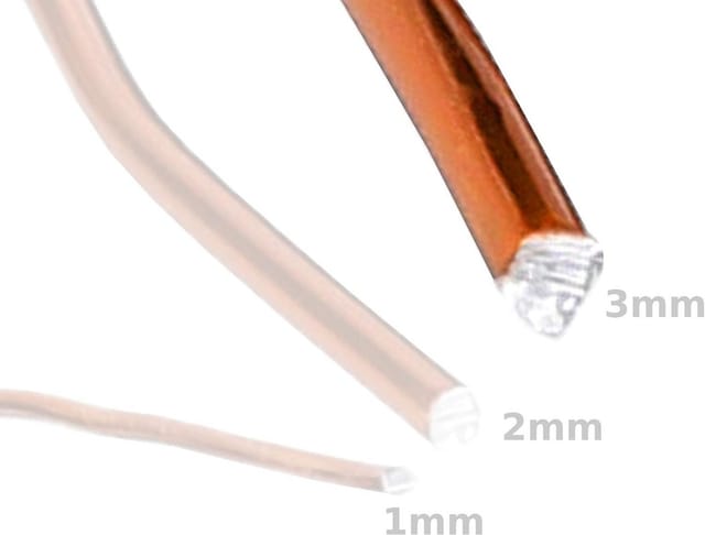 mumbi Basteldraht Basteldraht Aluminium Braun 10m, 3mm stark – Schmuck- & Dekodraht DIY