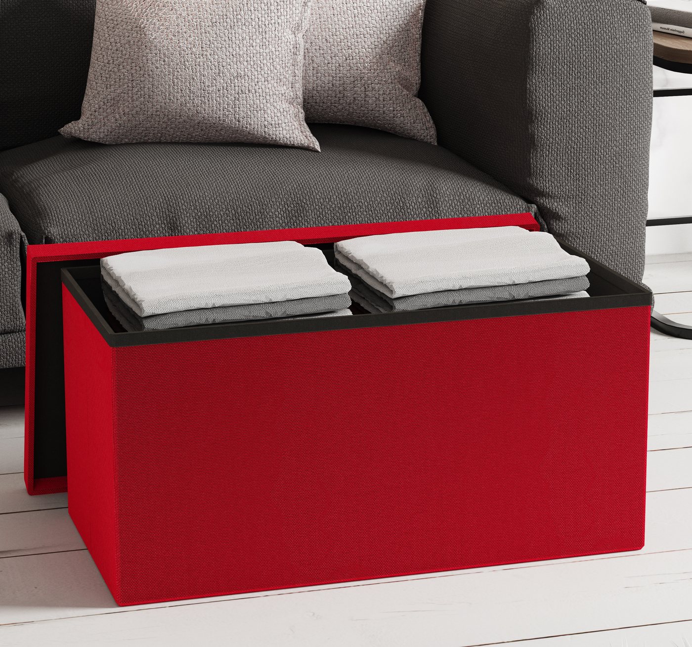 VCM Schuhbank Stoff Sitztruhe Sitzbank Aufbewahrungsbox Boxas Bild 5