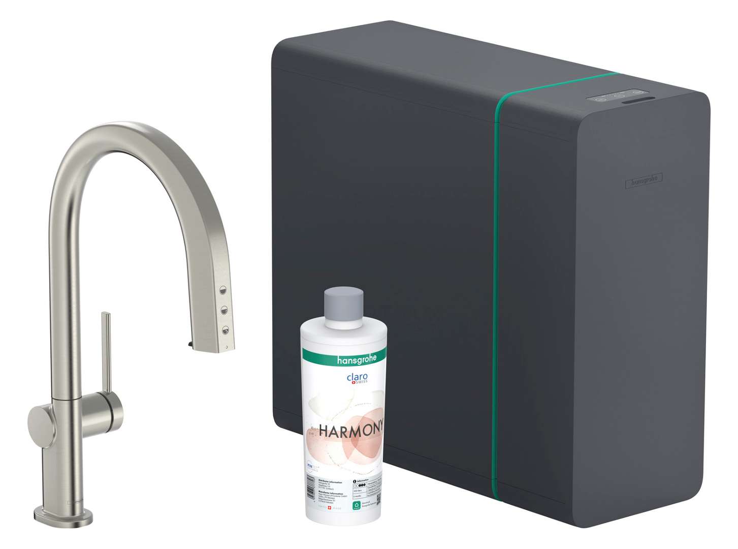 Hansgrohe Aqittura M91 - Spültischarmatur Mit Ausziehbarem Auslauf, Sodasystem, Sbox Lite, Edelstahl 76838800
