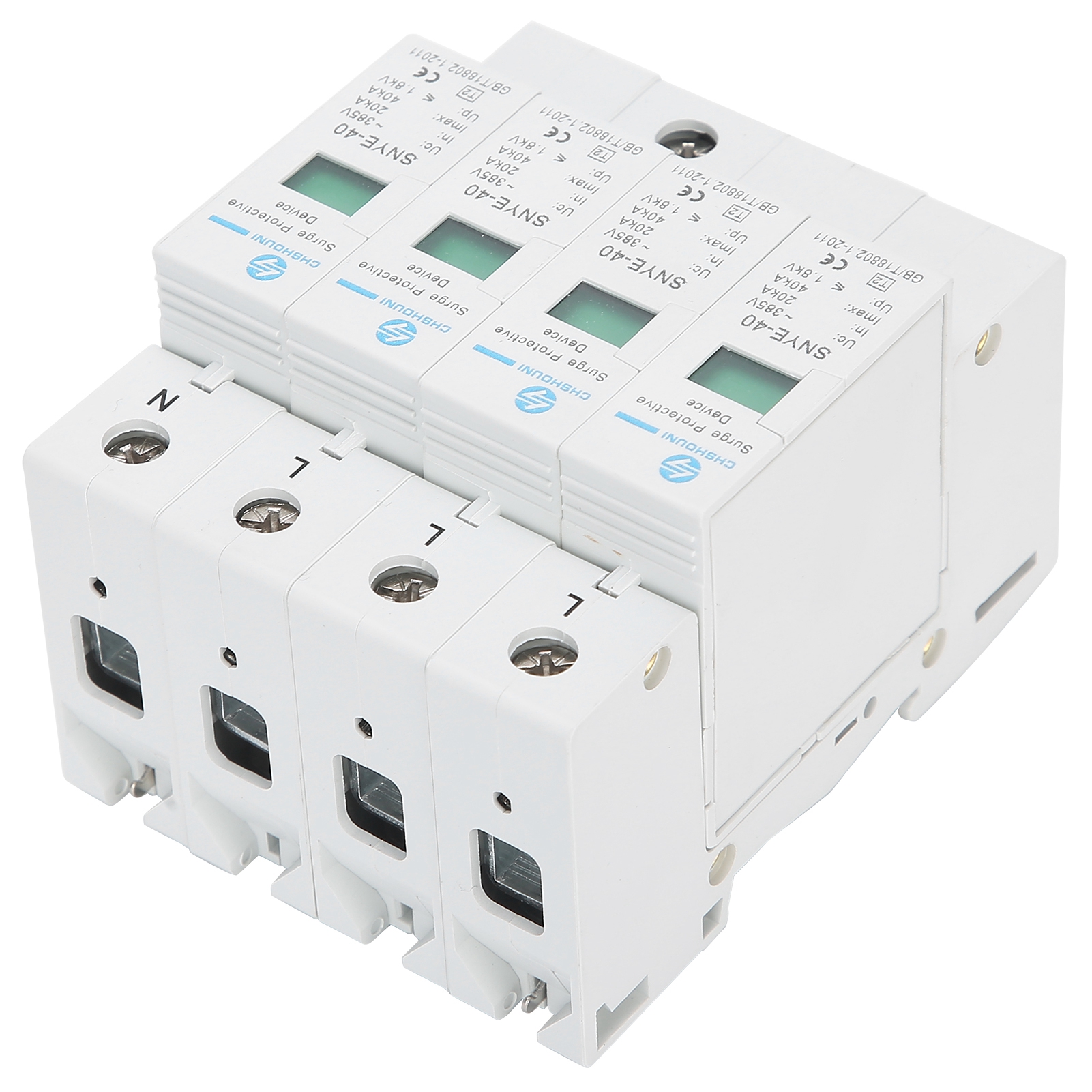 4p Antithunder Sekundär-überspannungsableiter 385vac Für Automatisierungssteuerung (60ka)