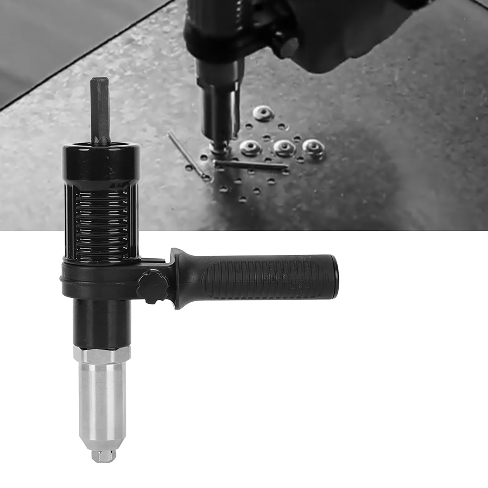 Nietadapter-set, Ein Robustes Elektrowerkzeug Aus Langlebigem Legiertem Stahl Mit Griff
