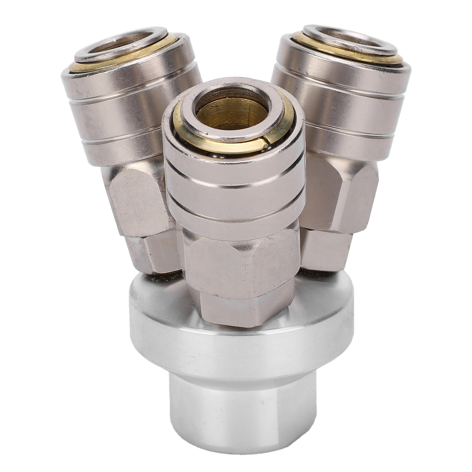 Verchromter 3-poliger Schnellkupplungsstecker, Pneumatisches Element G1/4 Typ C Smv