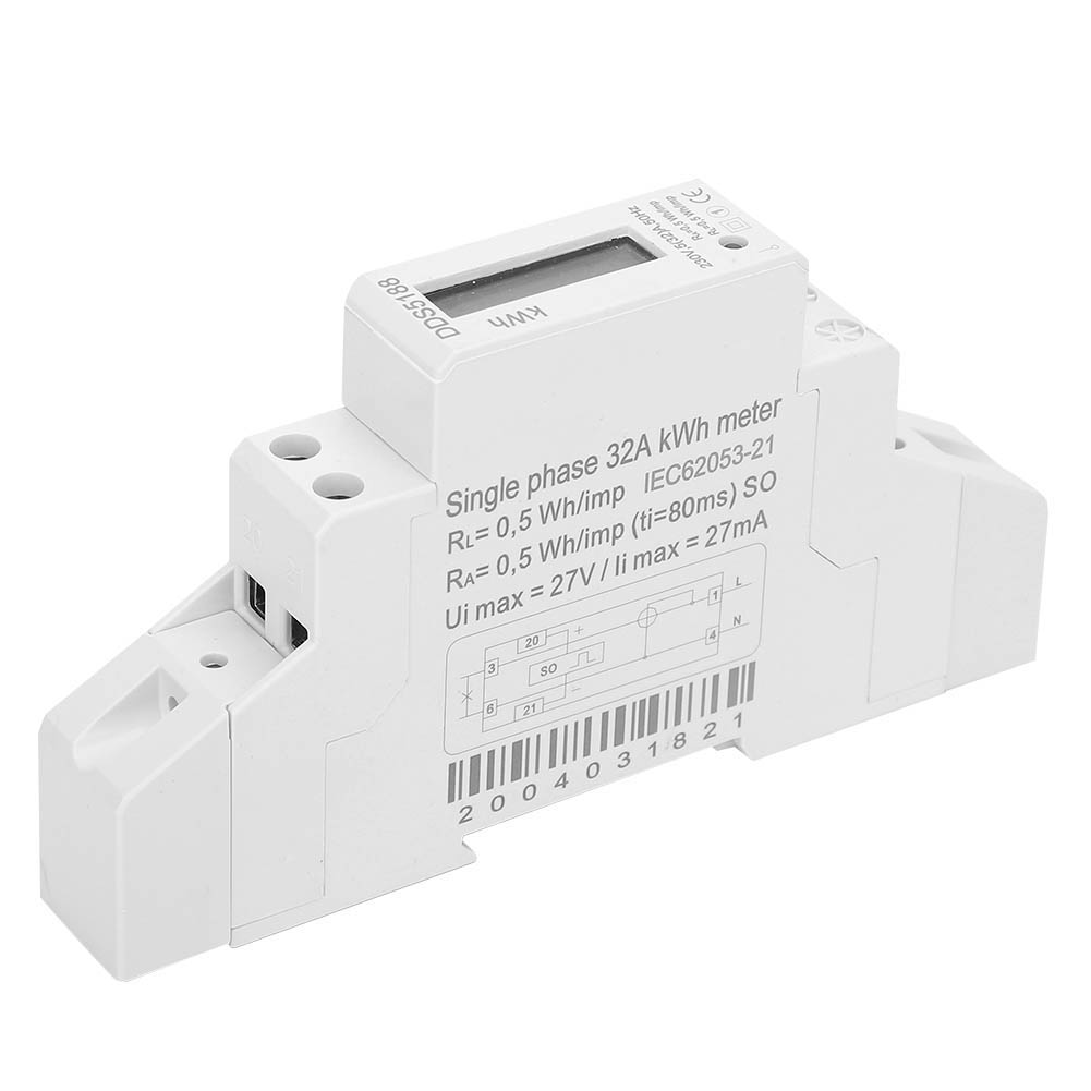 Intelligenter Miniatur-wattstundenzähler Mit Lcd-anzeige Für Einphasigen Strom, Modell Dds5188, 230 V