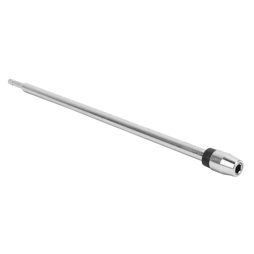 Magnetischer Schraubendreher-bithalter Aus Silberfarbenem Kohlenstoffstahl, 1/4"-sechskantschaft, 300 Mm Lang, Für Elektrische Bohrmaschinen
