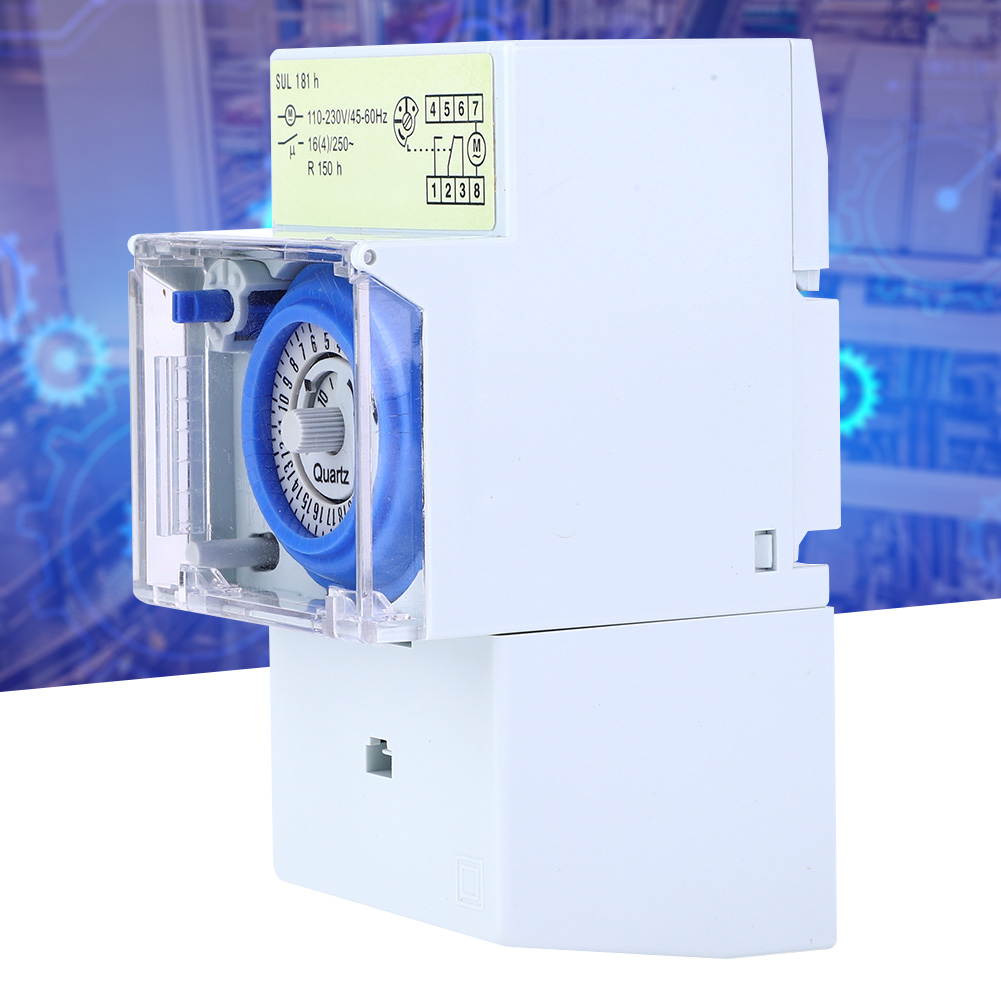 Sul181h Mechanischer Timer, 24-stunden-quarzmotor-zeitrelais, 110–230 V Ac, 16 A
