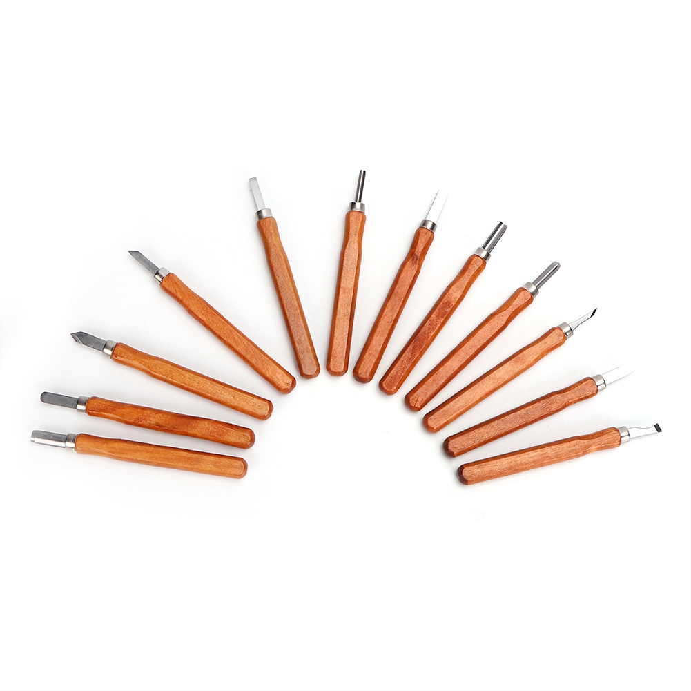 Set Mit 12 Mahagoni-schnitzmessern, Holzbearbeitungsmesser, Industriebedarf