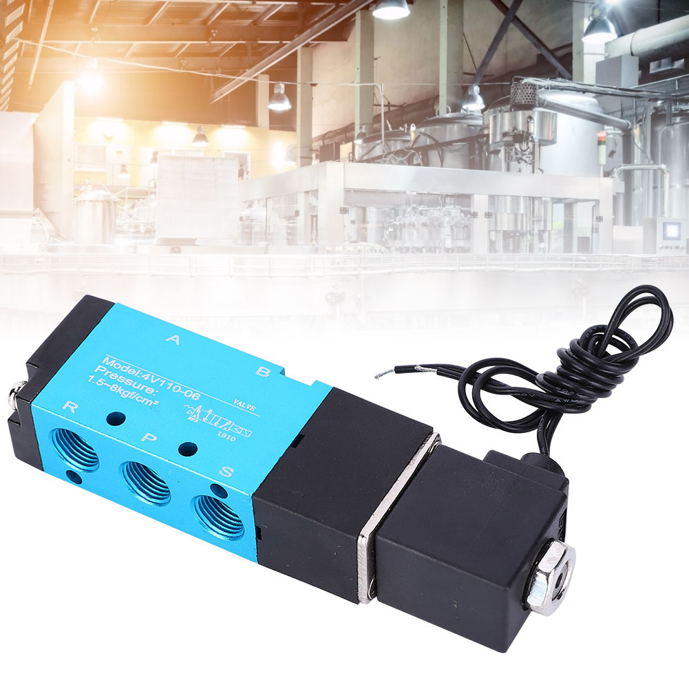 2-wege- Und 5-wege-magnetventil, Aluminiumlegierung, Hohe Empfindlichkeit, Mit Kupferspule, 4v110-06 Pt1/8 Dc24v