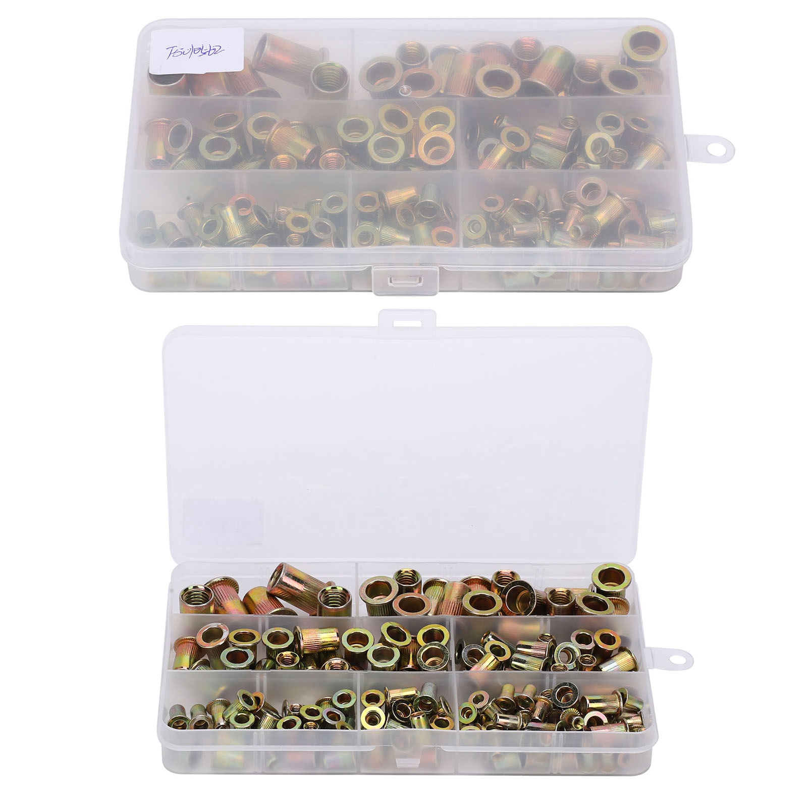 160 Stück/packung Gemischte Verzinkte Nietmuttern Aus Kohlenstoffstahl, Gewindenietmuttern M3/4/5/6/8/10
