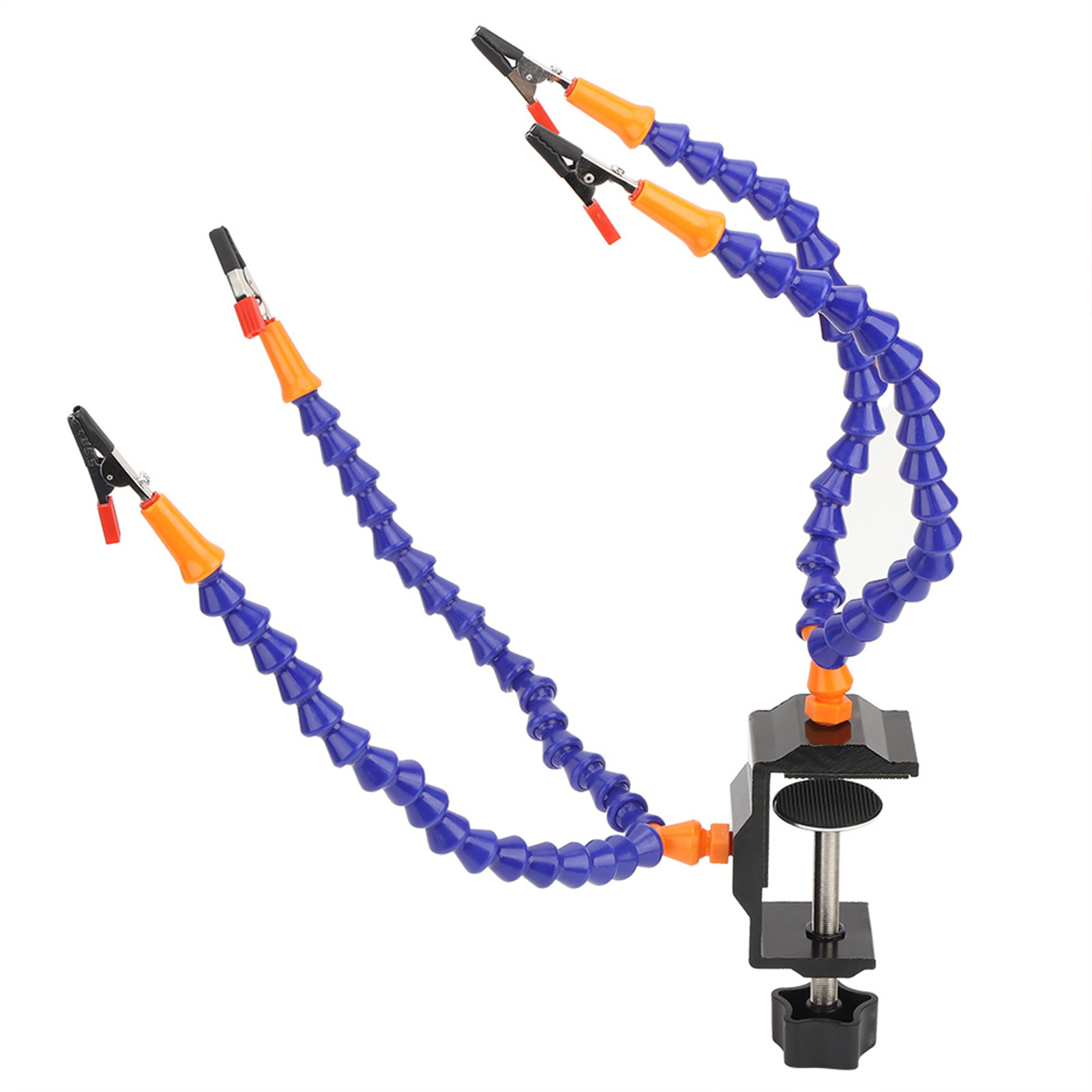 Flexibler 4-armiger Lötkolbenhalter, Blau, Multifunktional Für Die Reparatur Und Montage Von Leiterplatten
