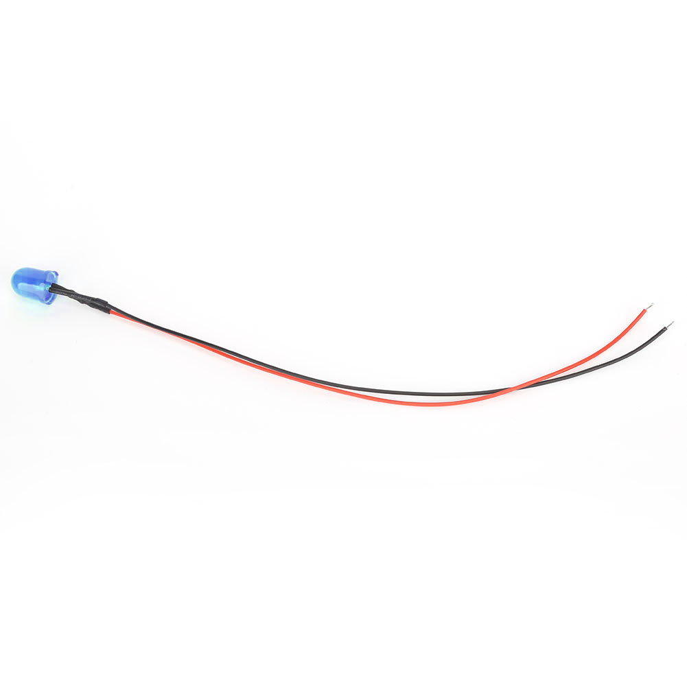 50 Stück 12v 0,06w 10mm Farbige Led-perlen Mit 26awg Draht, 20cm Länge Für Industriezubehör, Blau Und Blau