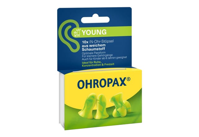 OHROPAX Gehörschutzstöpsel Ohropax Young Schaumstoff Ohrstöpsel 10 Stk.
