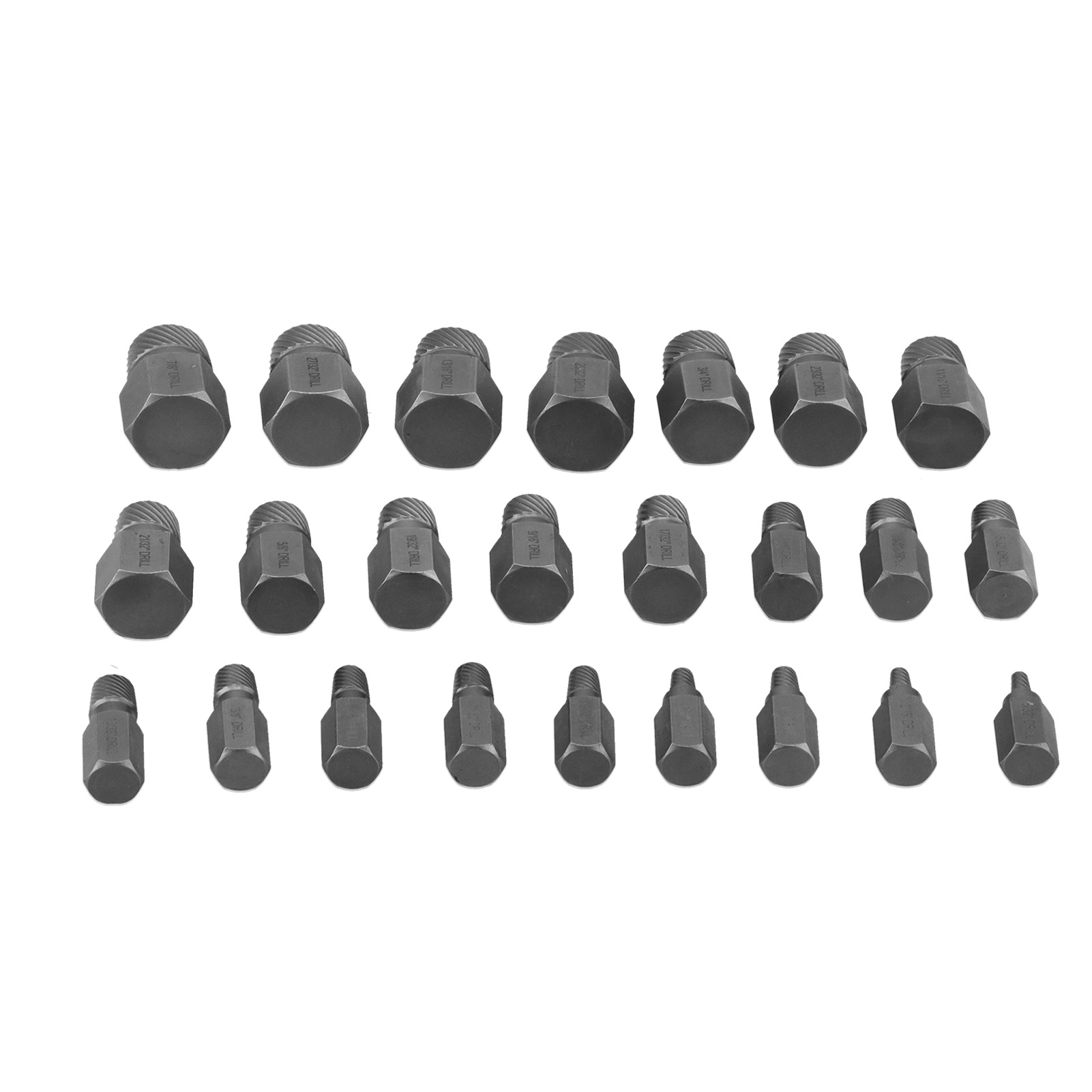 Set Mit 25 Schraubenausdrehern (metrisch) Für Schrauben, Bolzen Und Muttern