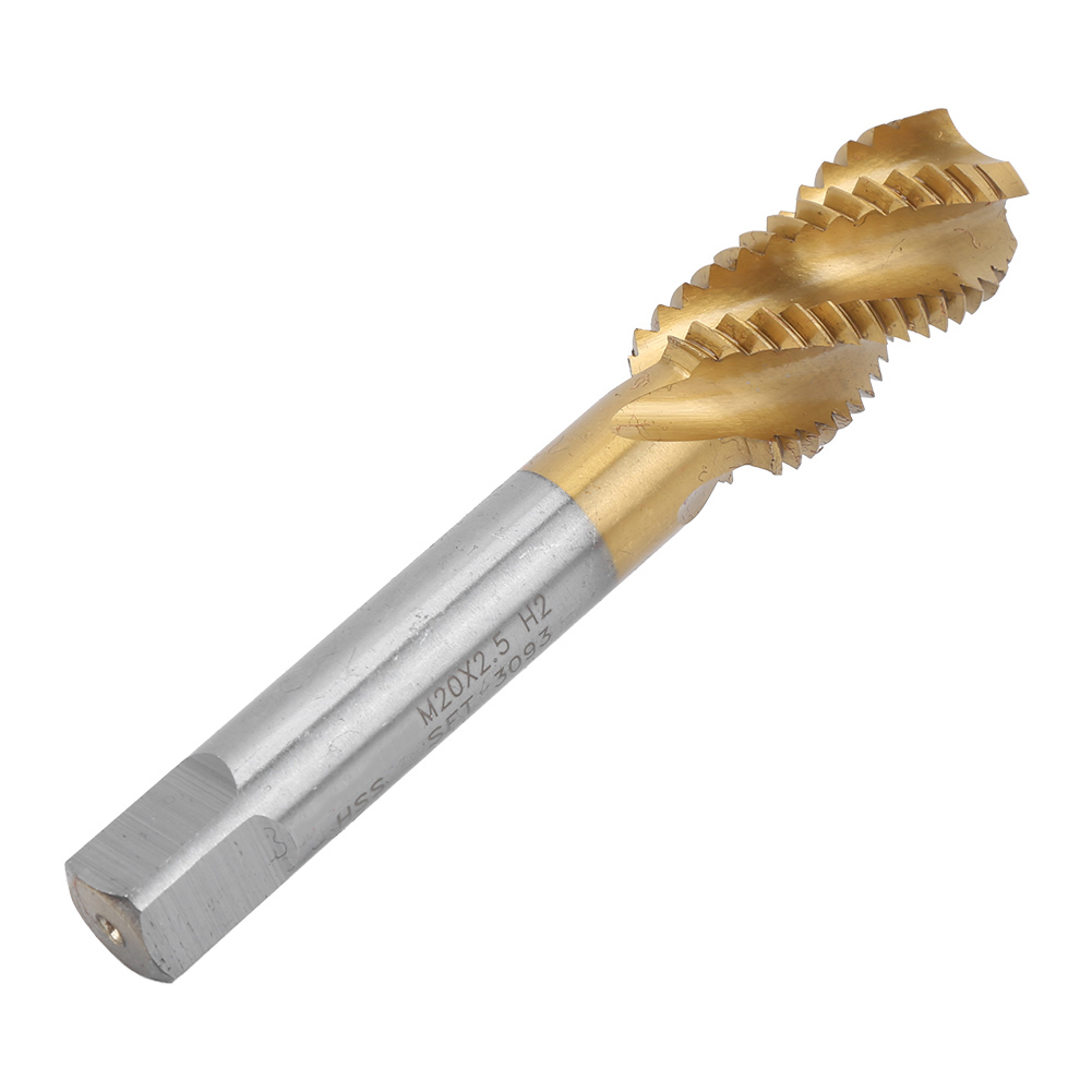 Hss-handgewindebohrer (hochgeschwindigkeitsstahl), Gold/silber, M20 X 2,5 Mm, Für Kobalt-spiralmaschinen