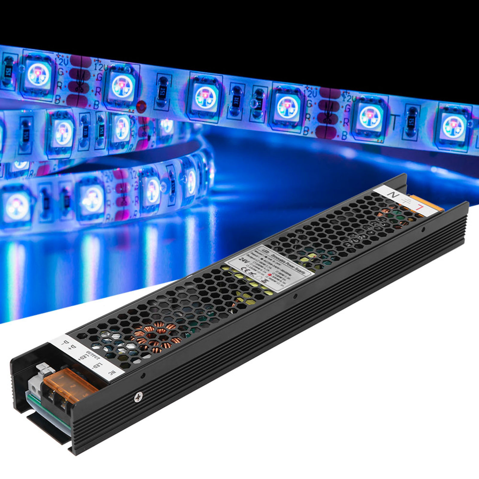 Dimmbares 200-w-netzteil Mit Gehäuse Aus Aluminiumlegierung, Unterstützt Scr, 0-10-v-pwm, Dali-steuerung, 24 V/8,3 A