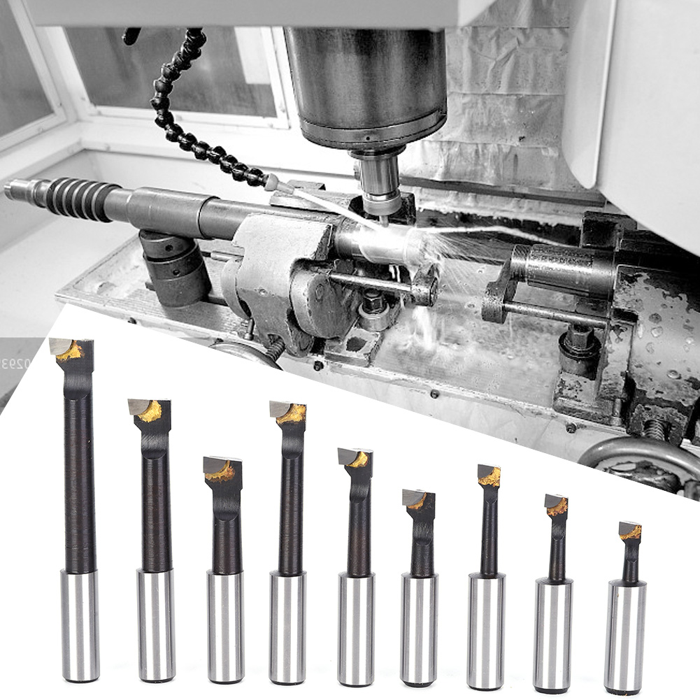 Satz Mit 9 Ausdrehstangen, 1/2" F1, Hss, Cnc-drehwerkzeughalter Mit Sockel