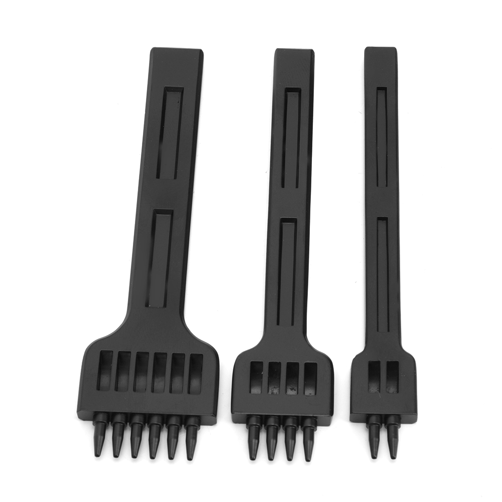 3-teiliges Set Stahlmeißel Mit 2/4/6 Zähnen Für Heimwerkerarbeiten Wie Nähen, Lederwaren Und Handlocher (4 Mm).