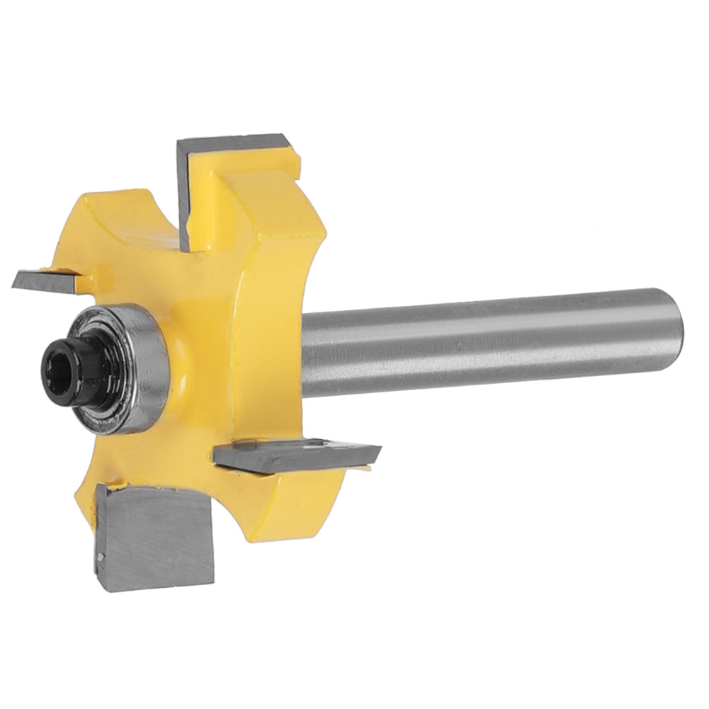 4-schneidiger Hartmetallfräser, Fräswerkzeug, Holzbearbeitungszubehör, 4-schneidiger T-nutfräser 6x3/8