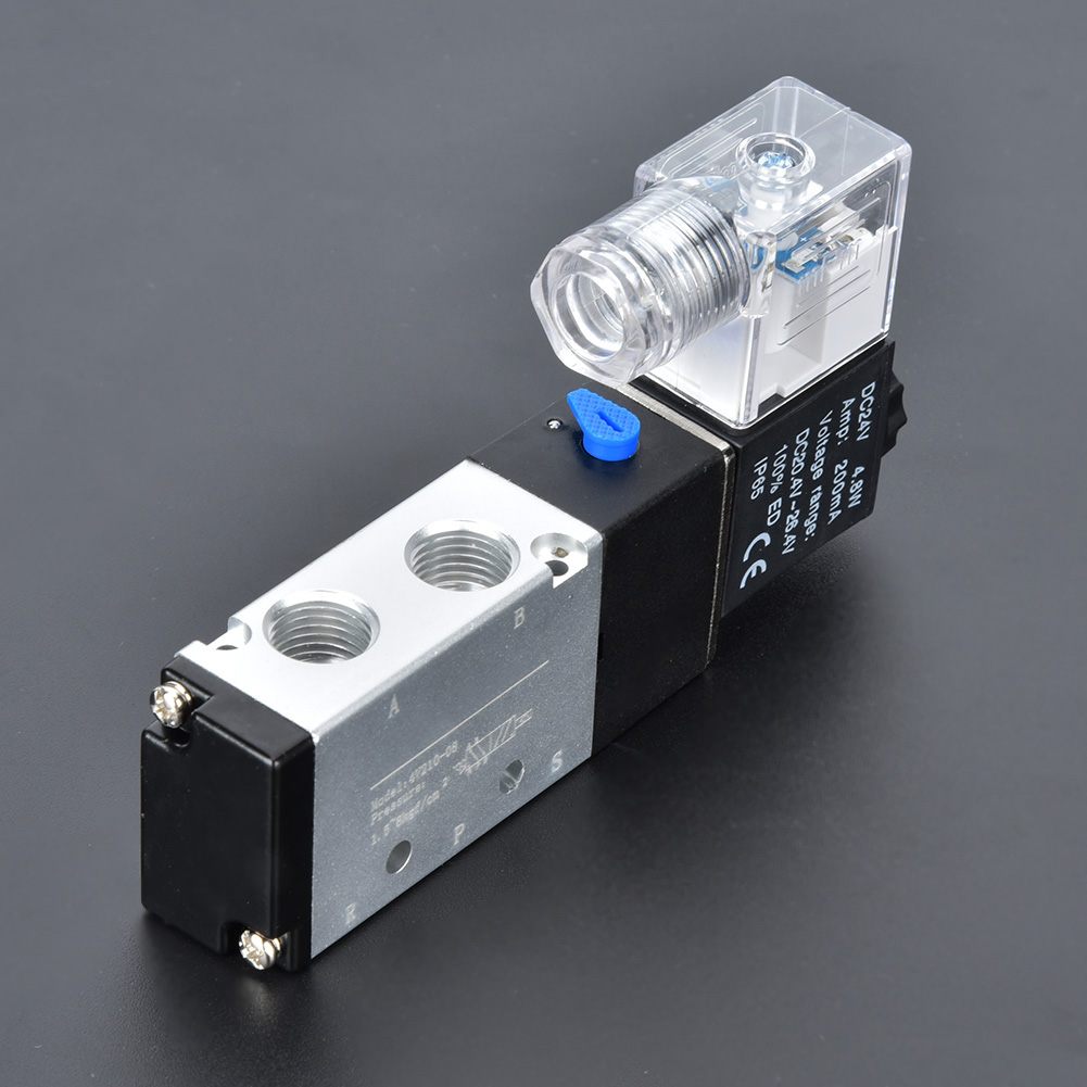 4v210-08 Auslassmagnetventil, 2-positionen, 5-wege, Aluminium, Ac 220 V, Dc 24 V