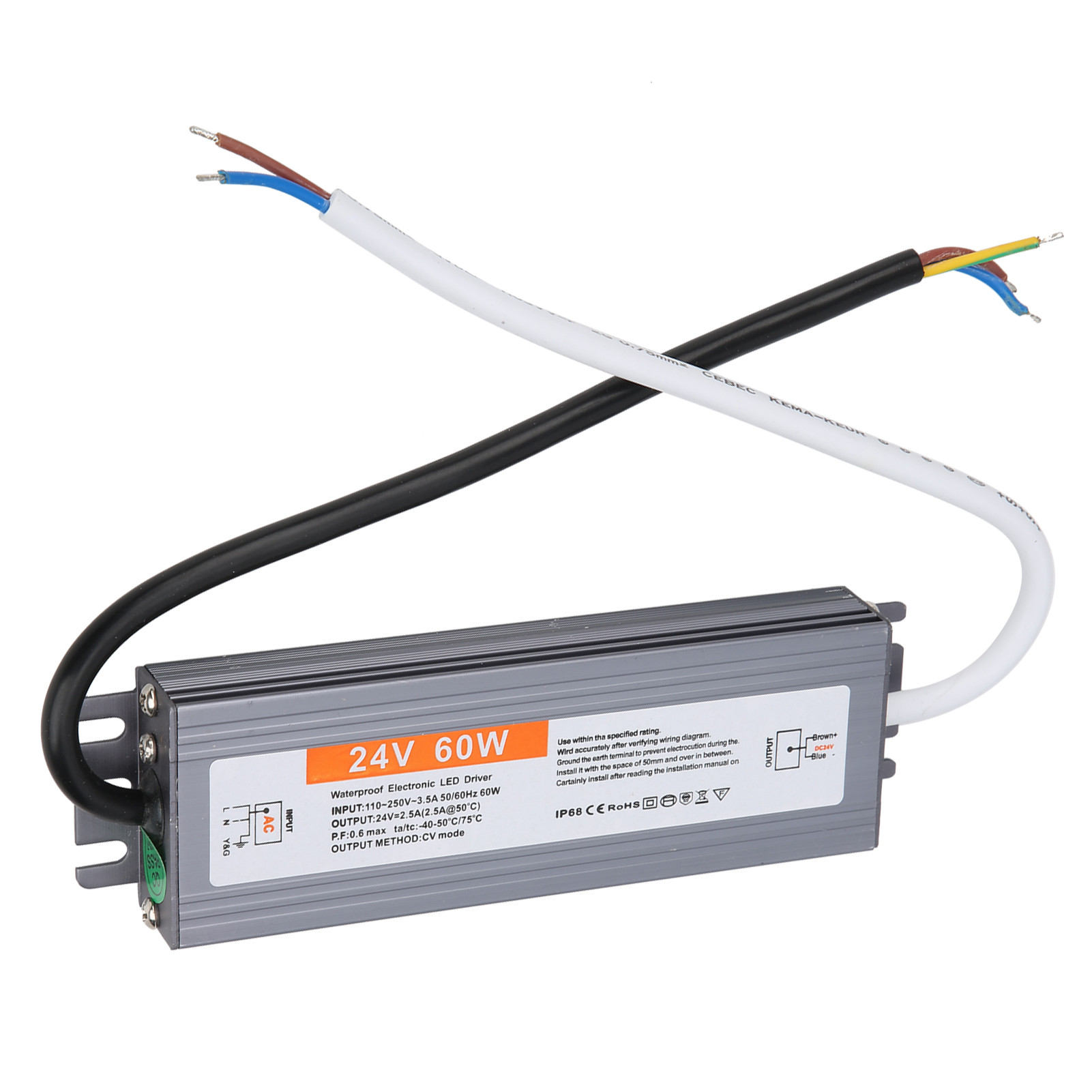60-w-led-netzteil, Ultradünn, Wasserdicht, Ac110, 250 V (50/60 Hz) (dc24 V)