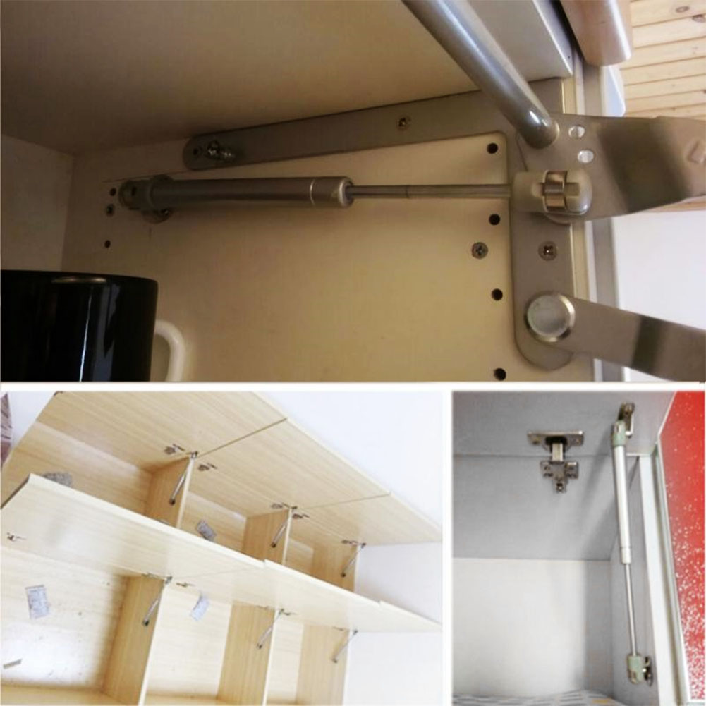 2 Stück 100n Gasfeder Für Scharniertüren Von Möbelschränken, Pneumatische Hebestütze (kunststoffkopf)