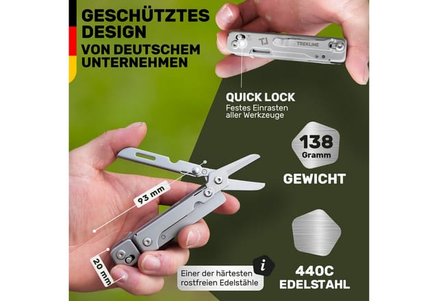 Trekline Multitool - Camping Werkzeug Multifunktionswerkzeug Multifunktionsmesser