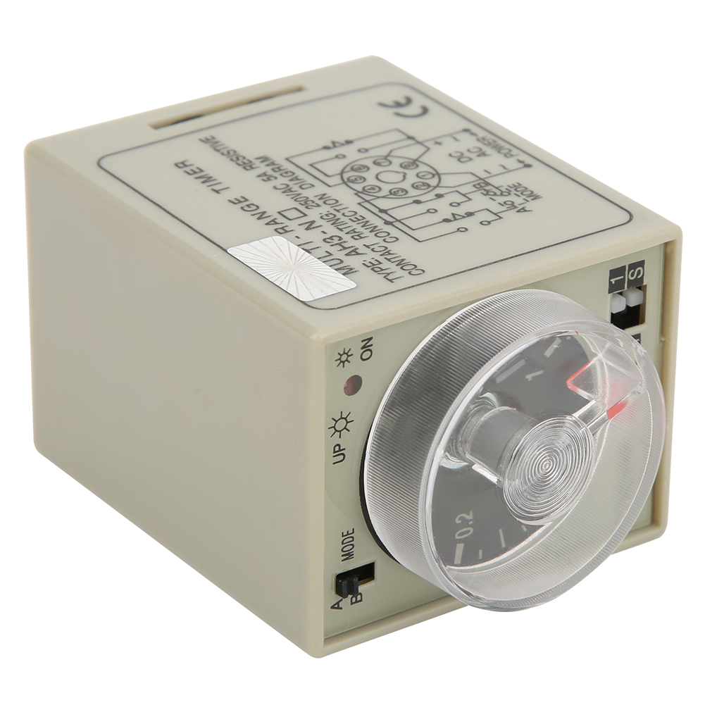 Miniatur-einschaltverzögerungsrelais Mit Einstellbarer Zeitperiode, Modus B, Ah3 Na, Ac 220 V, 50/60 Hz
