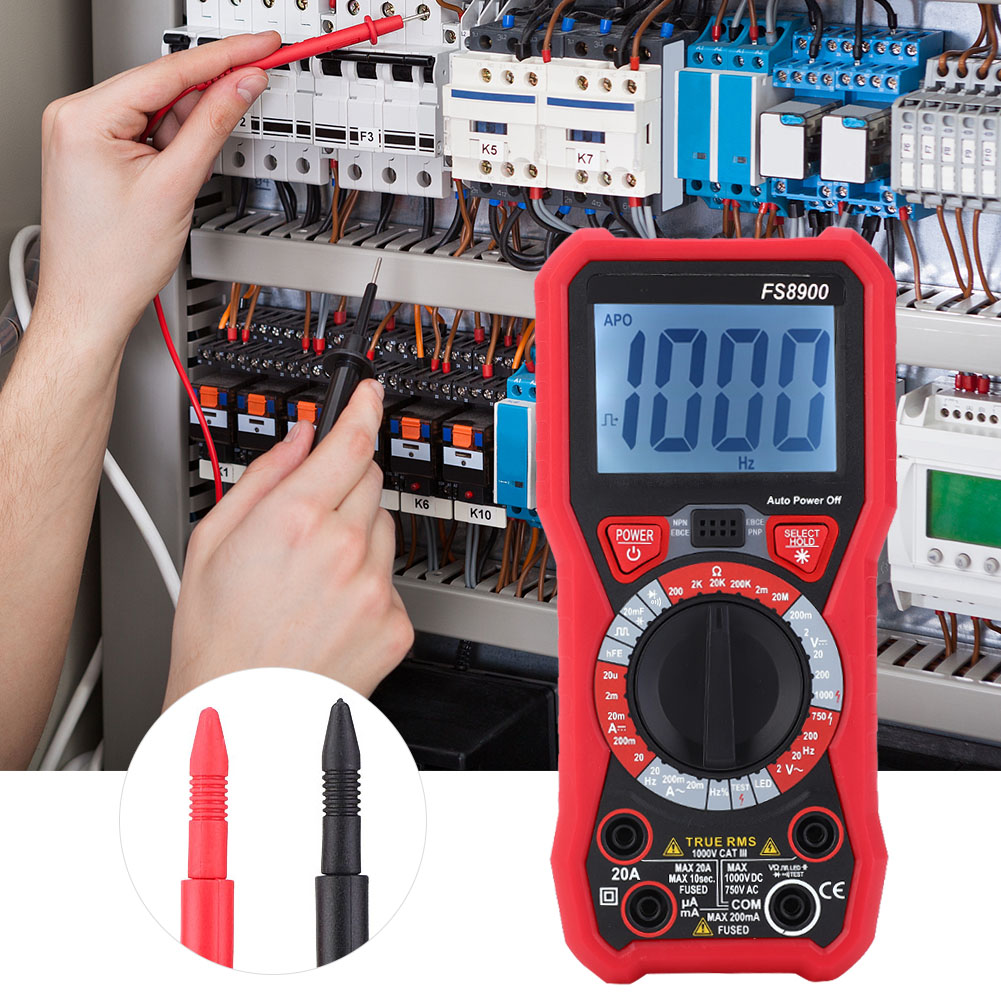 Fs8900 Led-multifunktions-digital-handmultimeter, Ac/dc-spannungs- Und Strommessgerät