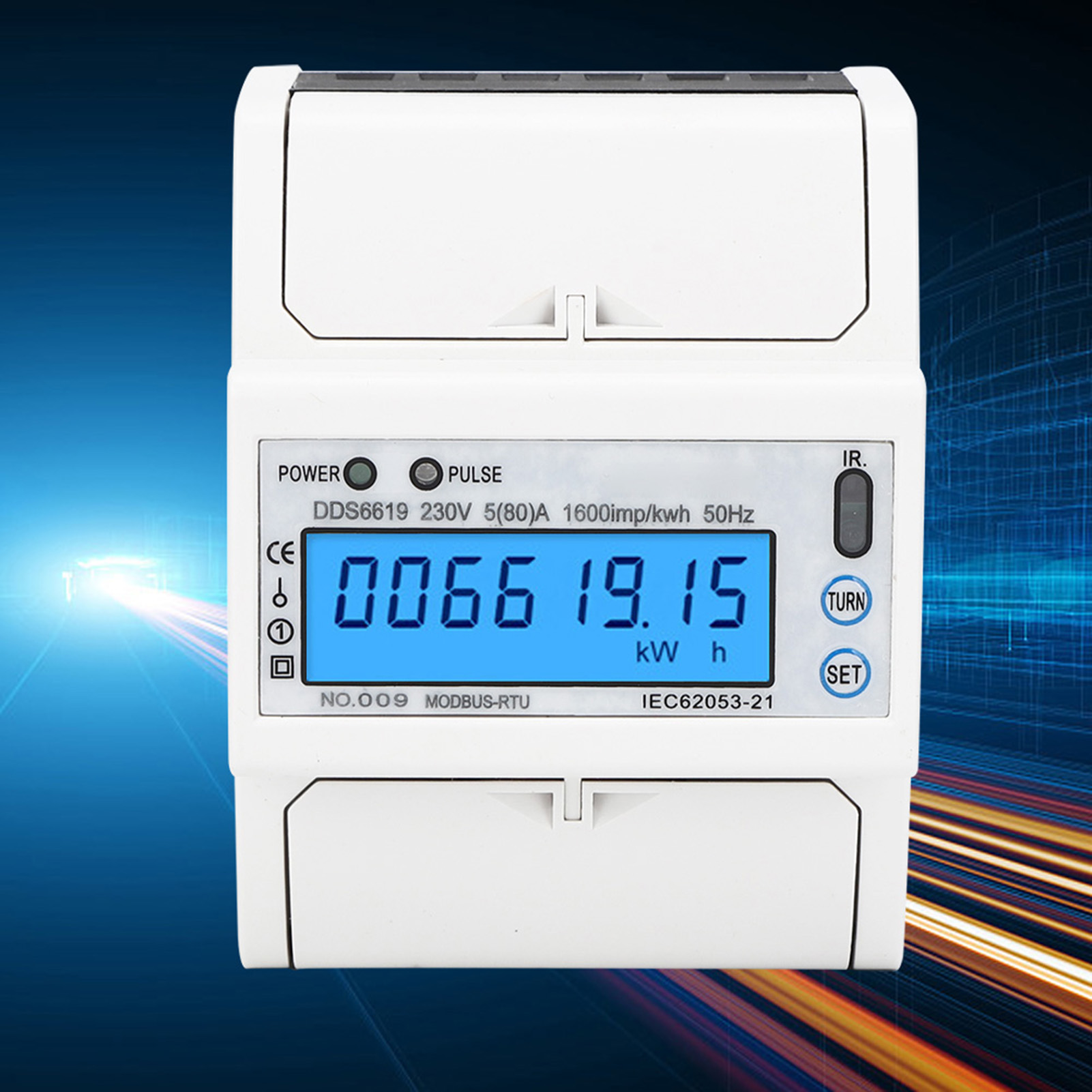 Dds6619-015 Einphasen-stromzähler 4p Multifunktions-lcd-display Elektronischer Energiezähler