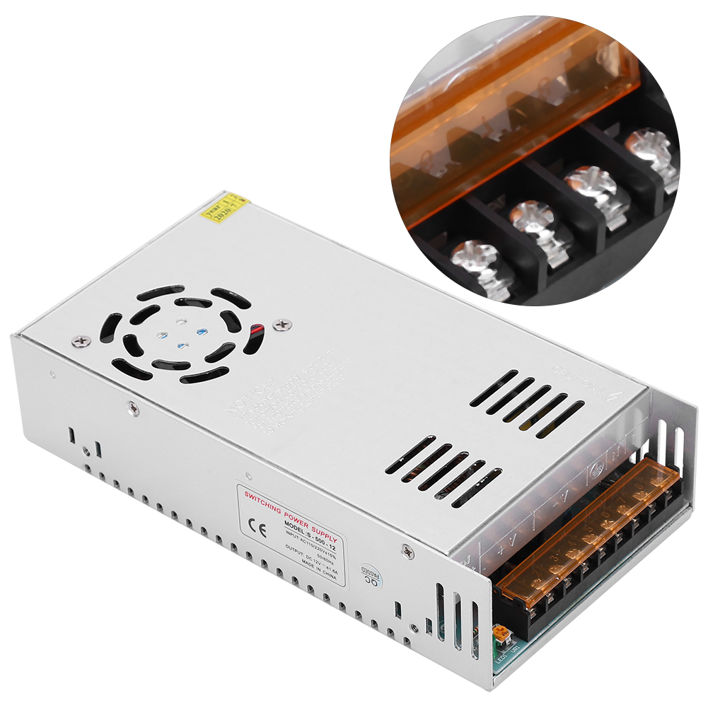 Dc12v Schaltnetzteil-controller Für Led-lichtleiste Aus Aluminiumlegierung Für 3d-drucker (s-500-12 (12v 41,6a 500w) Ac110/220v ±15%)