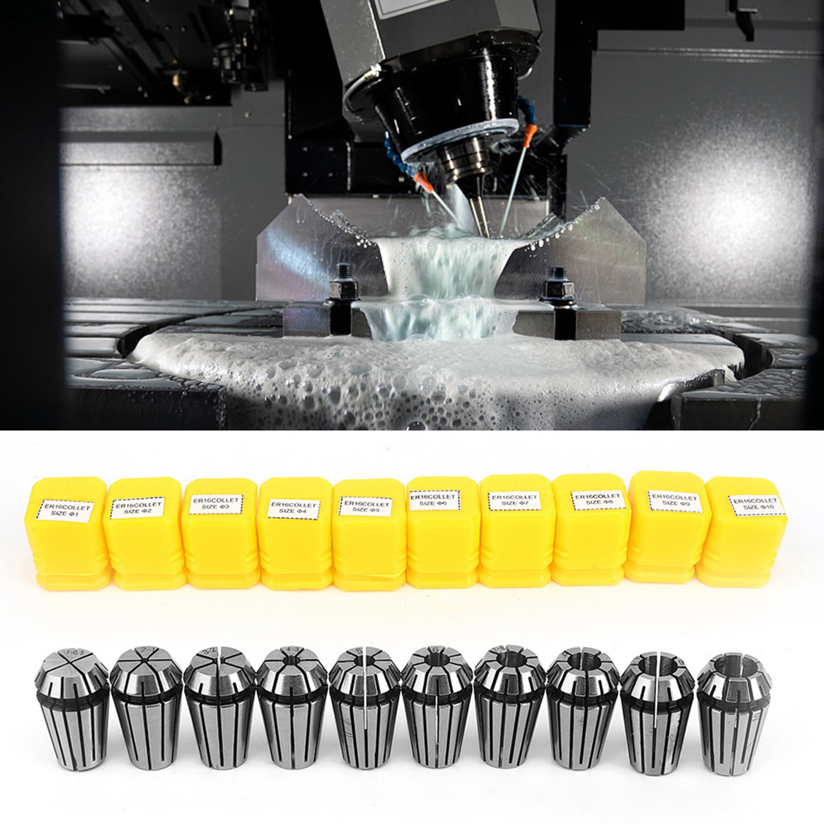 Satz Mit 10 Präzisions-spannfedern Für Cnc-gravier- Und Fräsmaschinen, Industriezubehör Er16