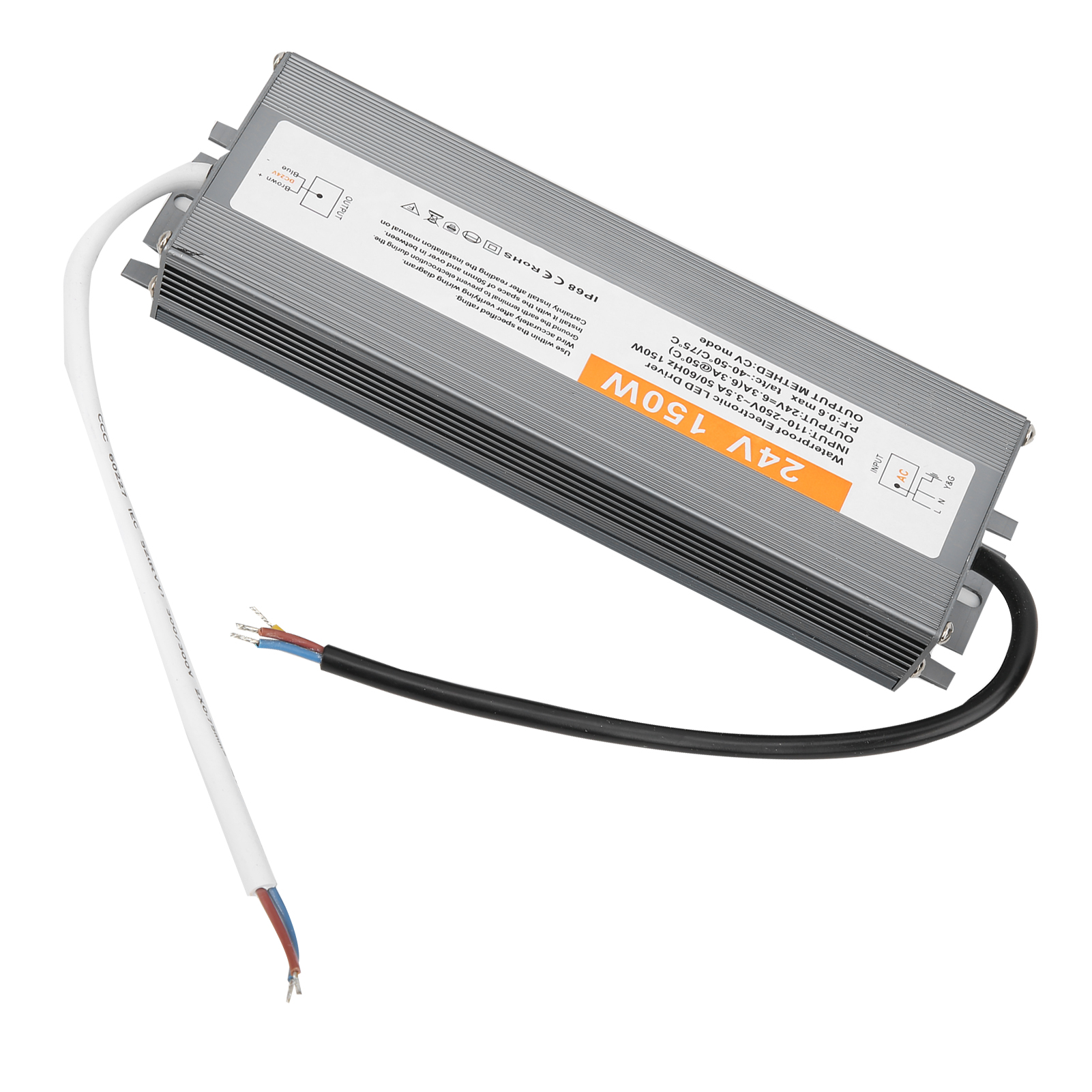 150-w-led-netzteil, Ultradünn, Wasserdicht, Ac170-250v (50/60 Hz) (dc24 V)