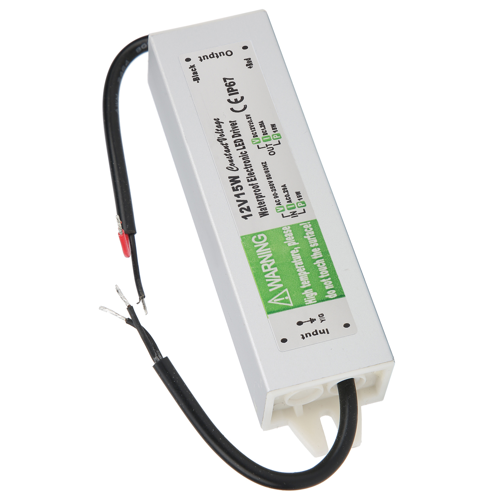 Wasserdichtes 15-w-schaltnetzteil Ac 90–250 V Led-treiber-transformator-netzteil Dc 12 V