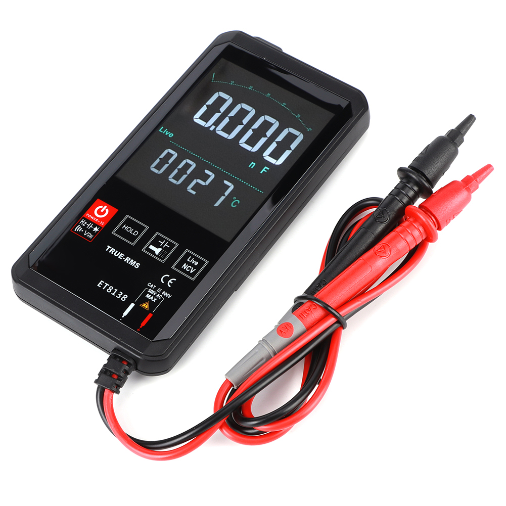 Tragbares, Intelligentes Digitales Touchscreen-multimeter Mit Echtem Effektivwert-transistor-dc/ac-kondensator