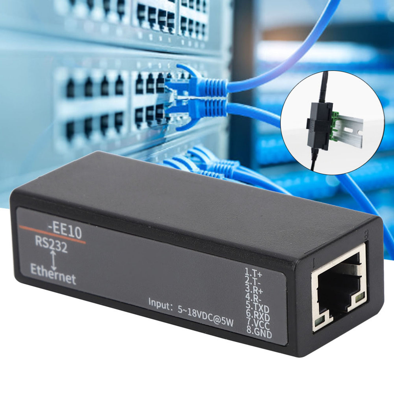 Hf7111 Serielles Server-sms-dtu-kommunikationsmodul Rs232 Zu Ethernet 5-36v Dc
