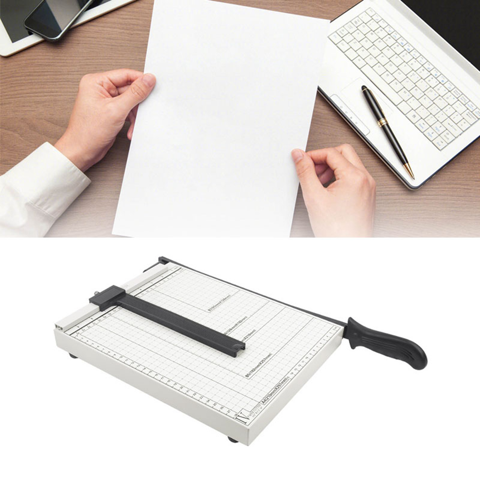 12-zoll-papierschneider, Langlebig, Mit Präziser Skala, Scharfer Klinge, Komfortablem Griff, Zum Schneiden Von Fotopapier Und Karten (30 X 25 Cm / 11,8 X 9,8 Zoll)