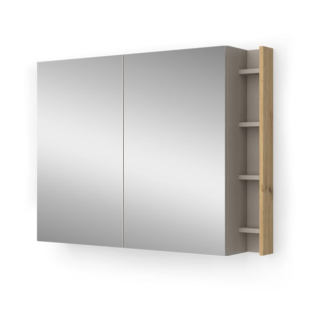 Vicco Badezimmerspiegelschrank Edelin, Cashmere/Artisan, 100 x 75 cm mit Regalen (1-St)